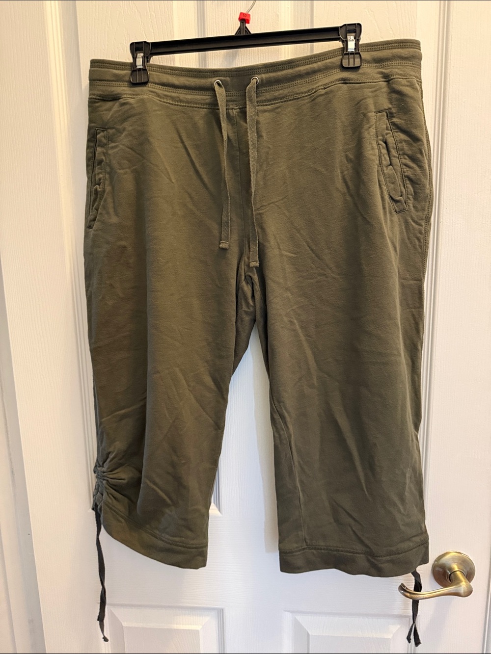 Silverwear Women’s Olive Drawstring Capri Pants
